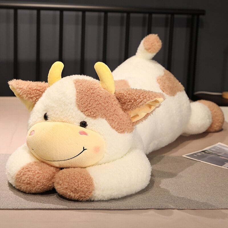 Adorable Giant Fluffy Milk Cow Plush Toys