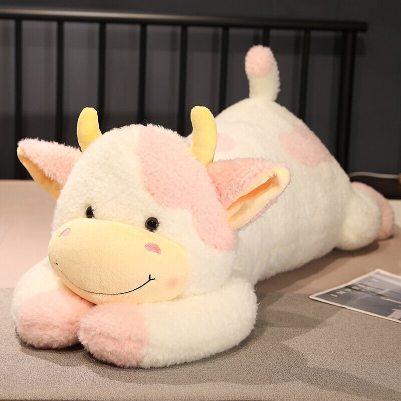 Adorable Giant Fluffy Milk Cow Plush Toys
