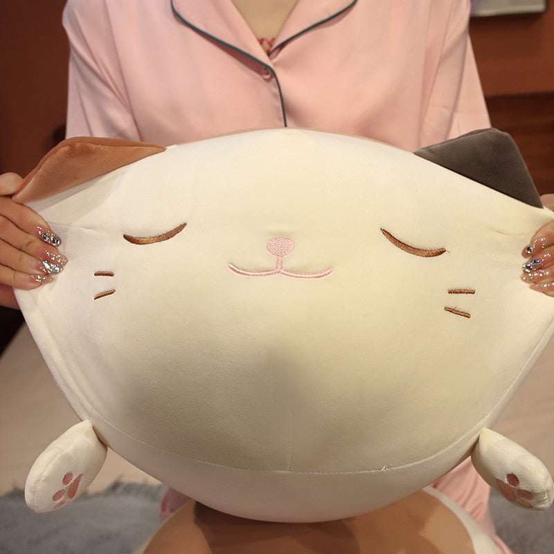 Giant Cozy Caramel Cat Stuffed Toy