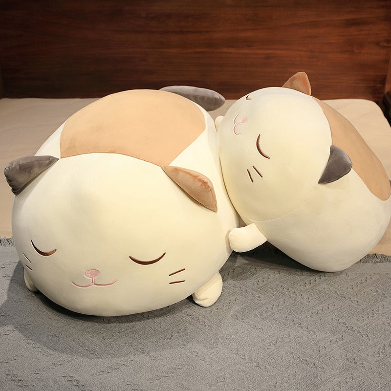 Giant Cozy Caramel Cat Stuffed Toy