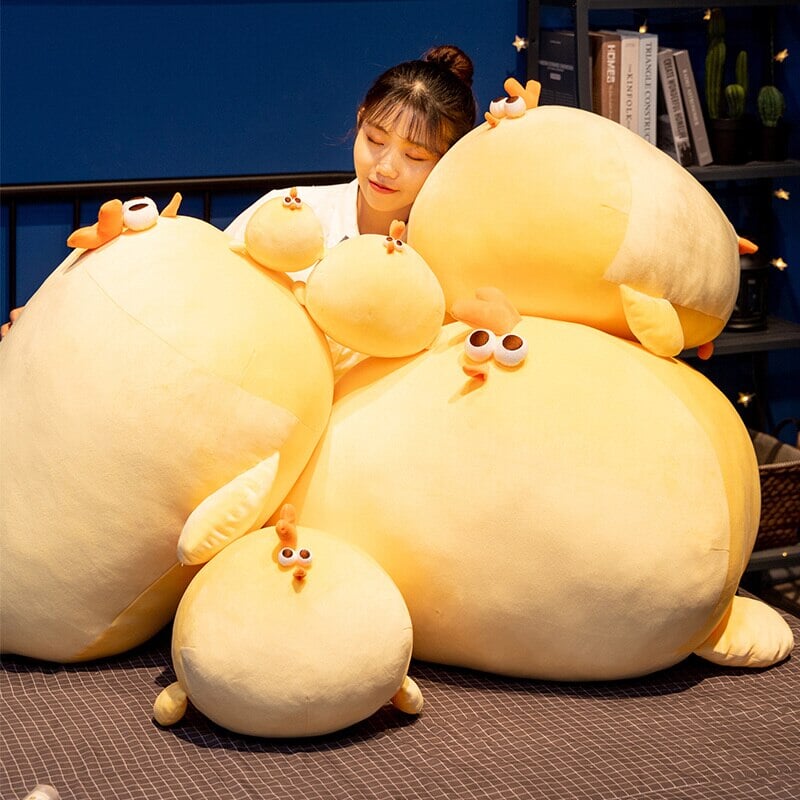 Adorable Chubby Yellow Chicken Plushie - Jaba!