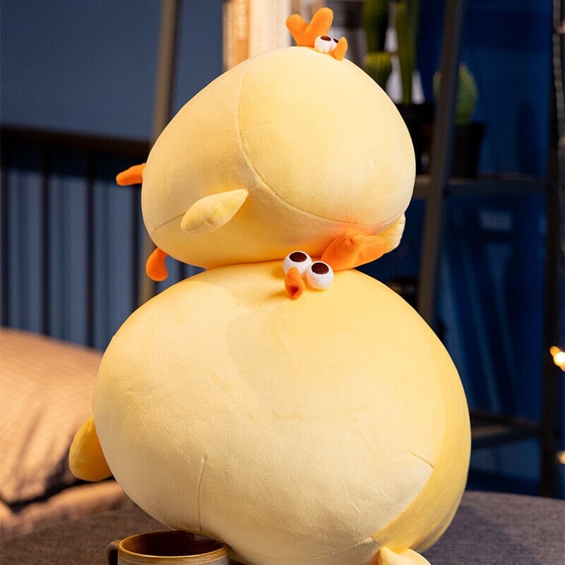 Adorable Chubby Yellow Chicken Plushie - Jaba!