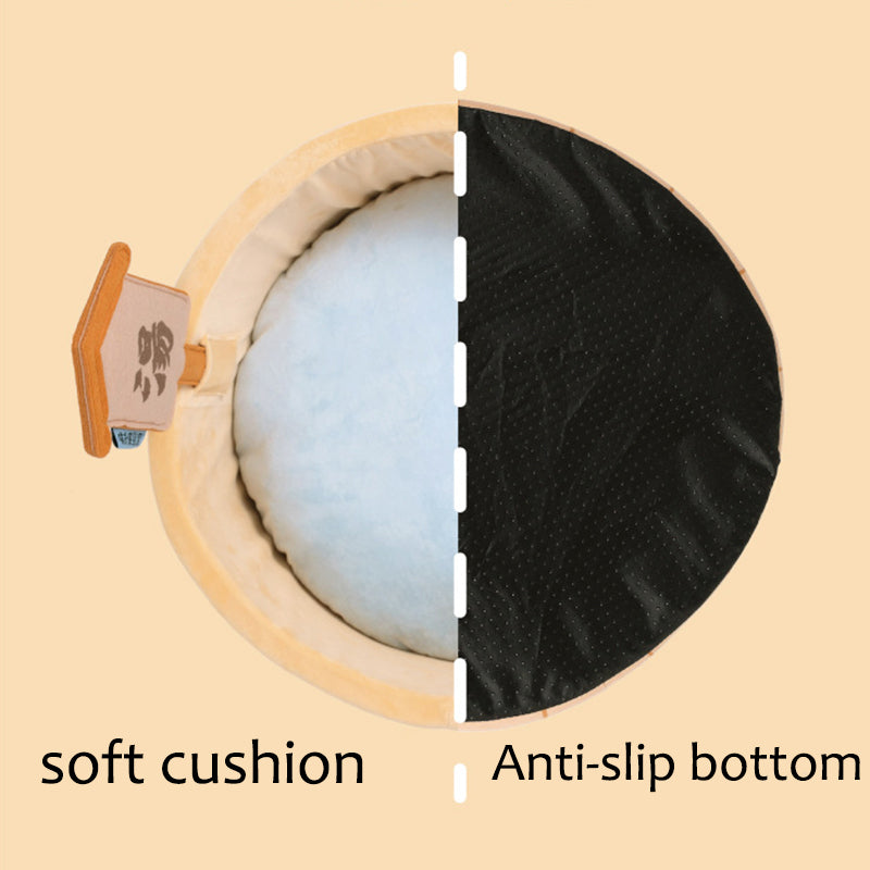 Cozy Japanese-Style Plush Bathtub Basket Bed for Cats and Dogs