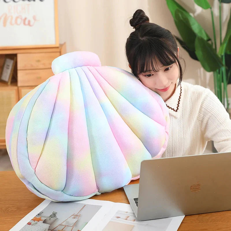 Adorable Jeju the Pig Plushie Snuggled in a Cozy Shell