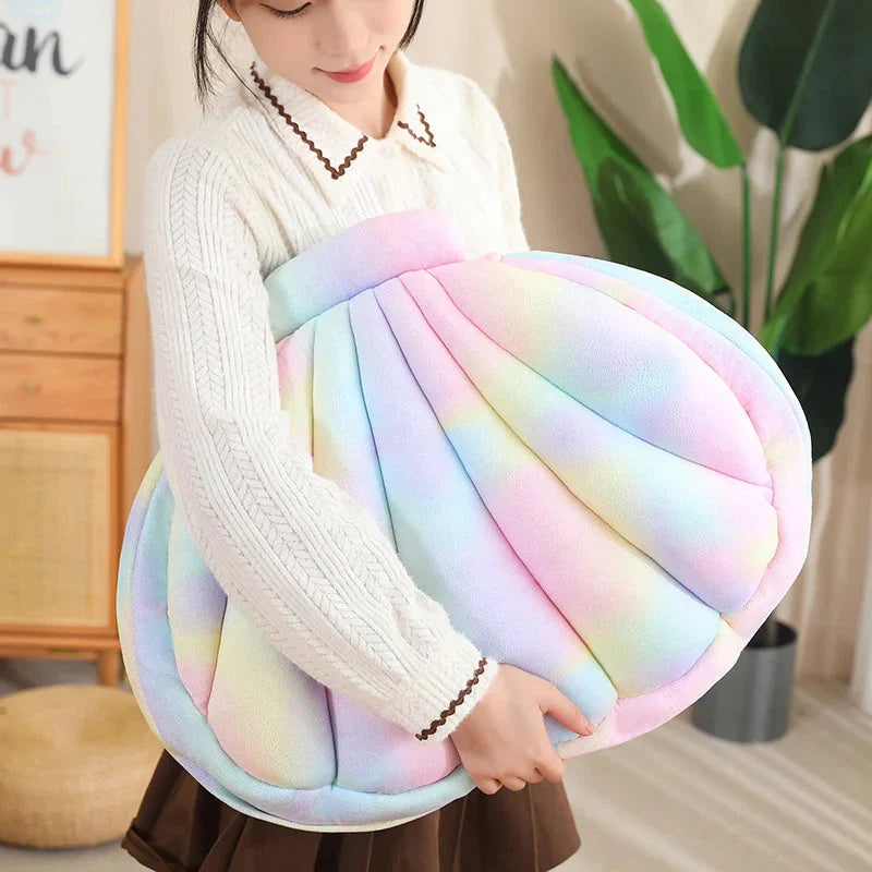 Adorable Jeju the Pig Plushie Snuggled in a Cozy Shell