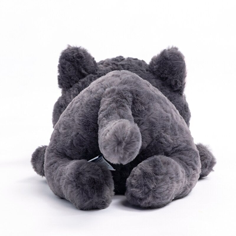 Adorable Laying Jiji the Fluffy Black Cat Plush Toy