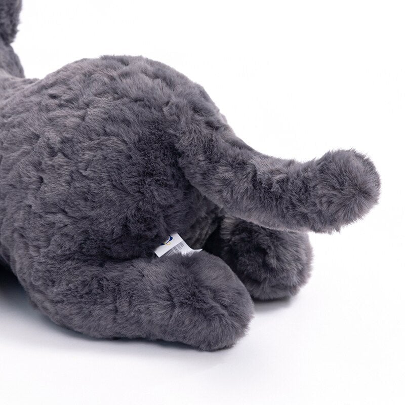Adorable Laying Jiji the Fluffy Black Cat Plush Toy