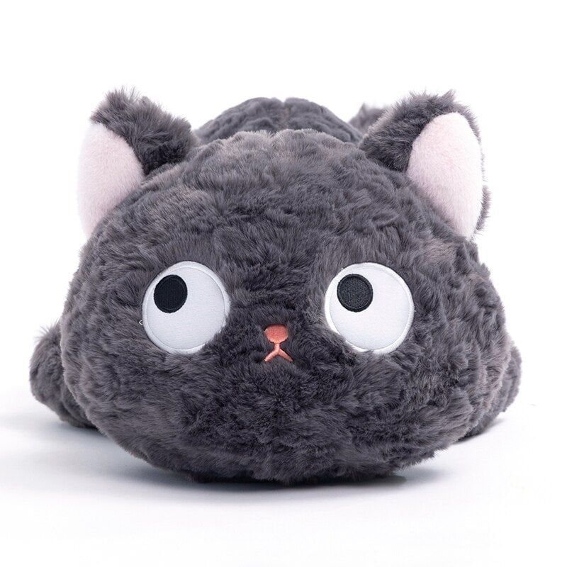 Adorable Laying Jiji the Fluffy Black Cat Plush Toy