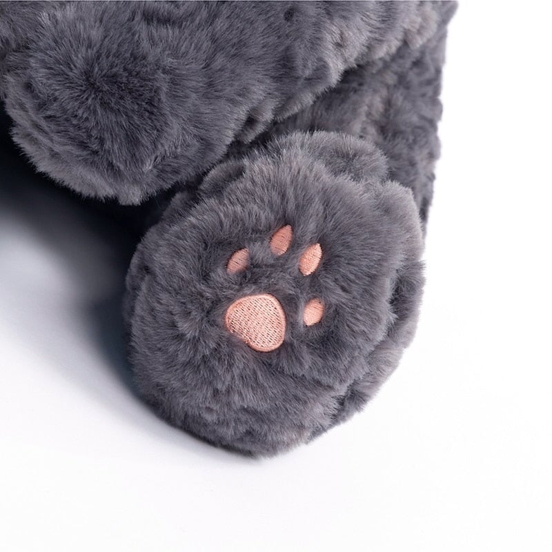 Adorable Laying Jiji the Fluffy Black Cat Plush Toy