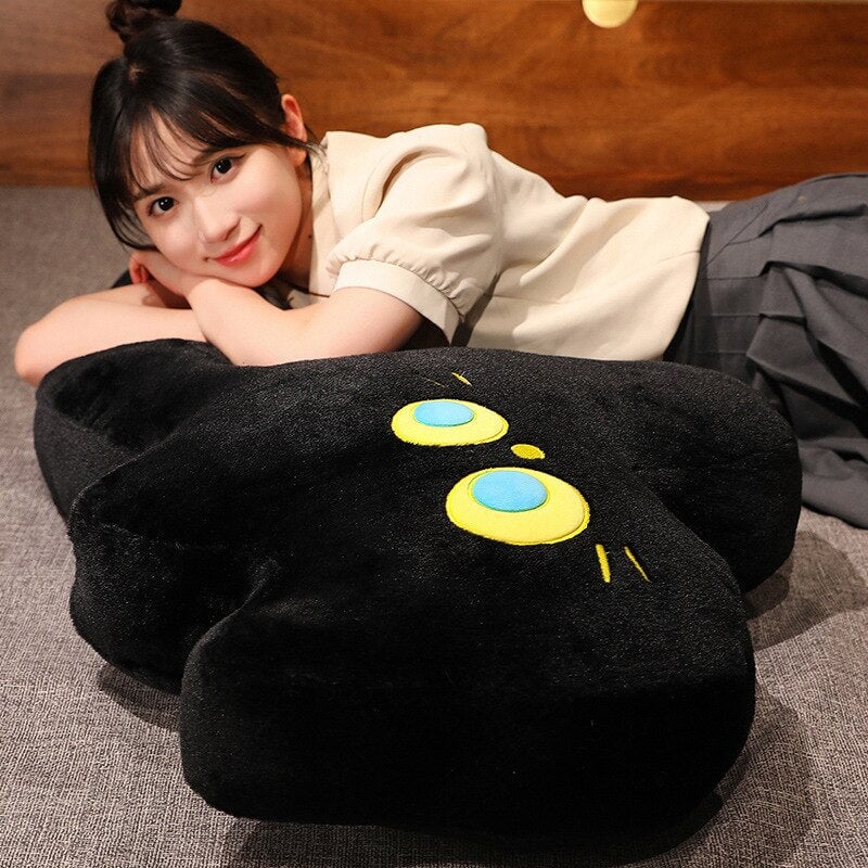 Cuddly JoJo the Black Cat Plush Pillow - Perfect for Cozy Naps!