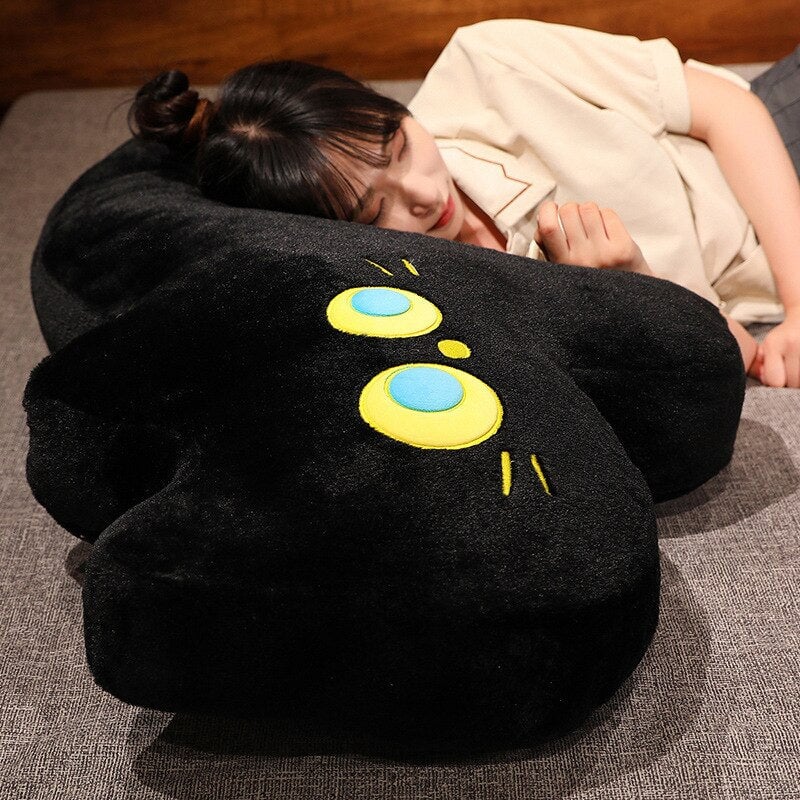 Cuddly JoJo the Black Cat Plush Pillow - Perfect for Cozy Naps!