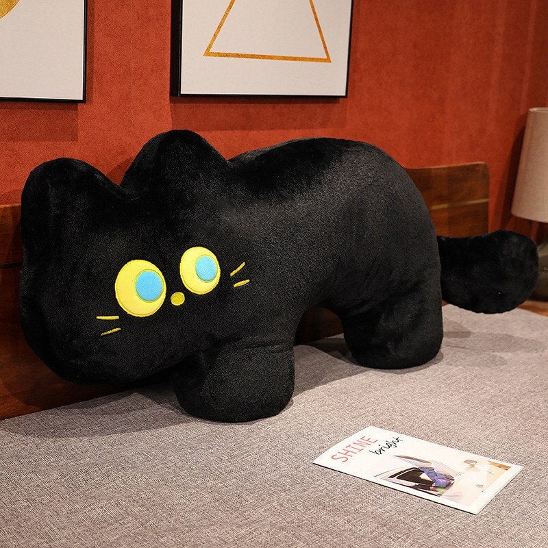Cuddly JoJo the Black Cat Plush Pillow - Perfect for Cozy Naps!