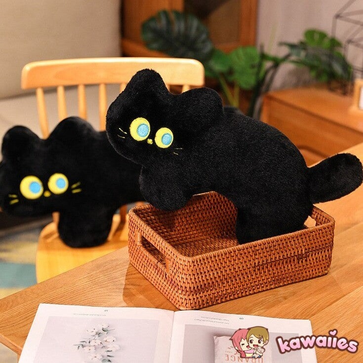 Cuddly JoJo the Black Cat Plush Pillow - Perfect for Cozy Naps!