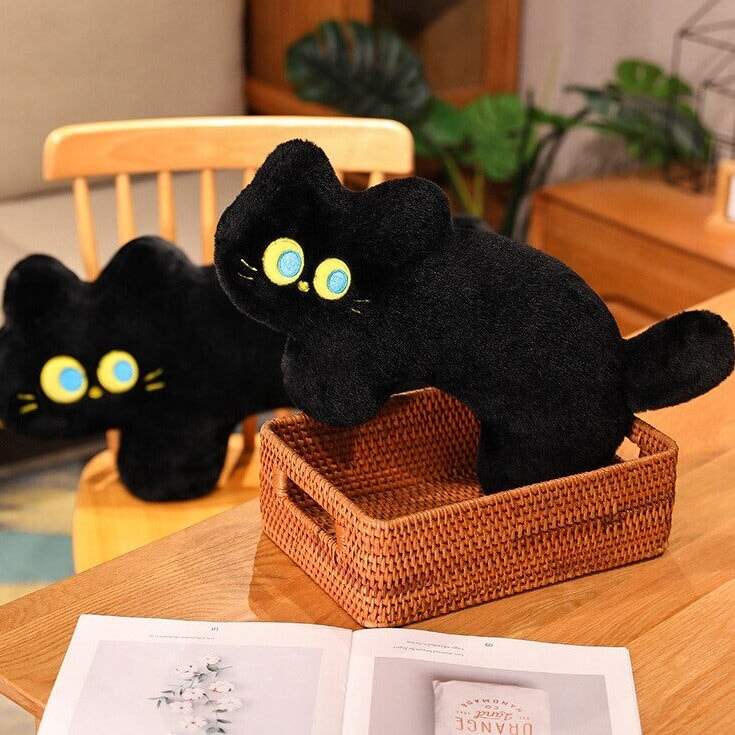 Cuddly JoJo the Black Cat Plush Pillow - Perfect for Cozy Naps!