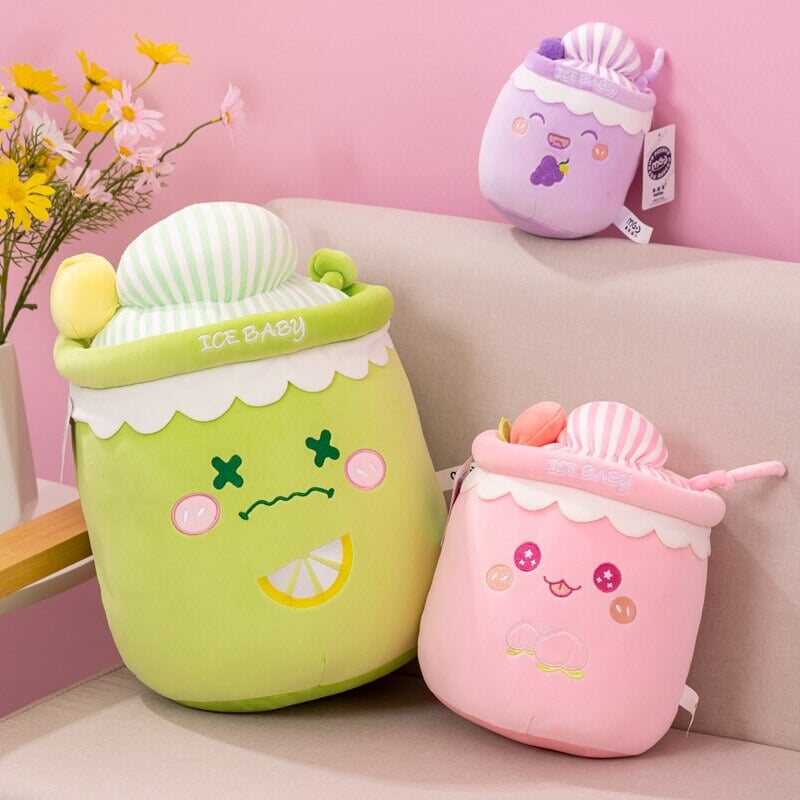 Deliciously Fun Juicy Fruity Bubble Tea Plushie Collection