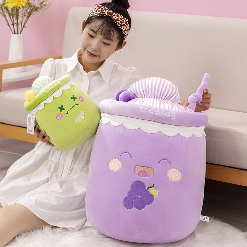Deliciously Fun Juicy Fruity Bubble Tea Plushie Collection