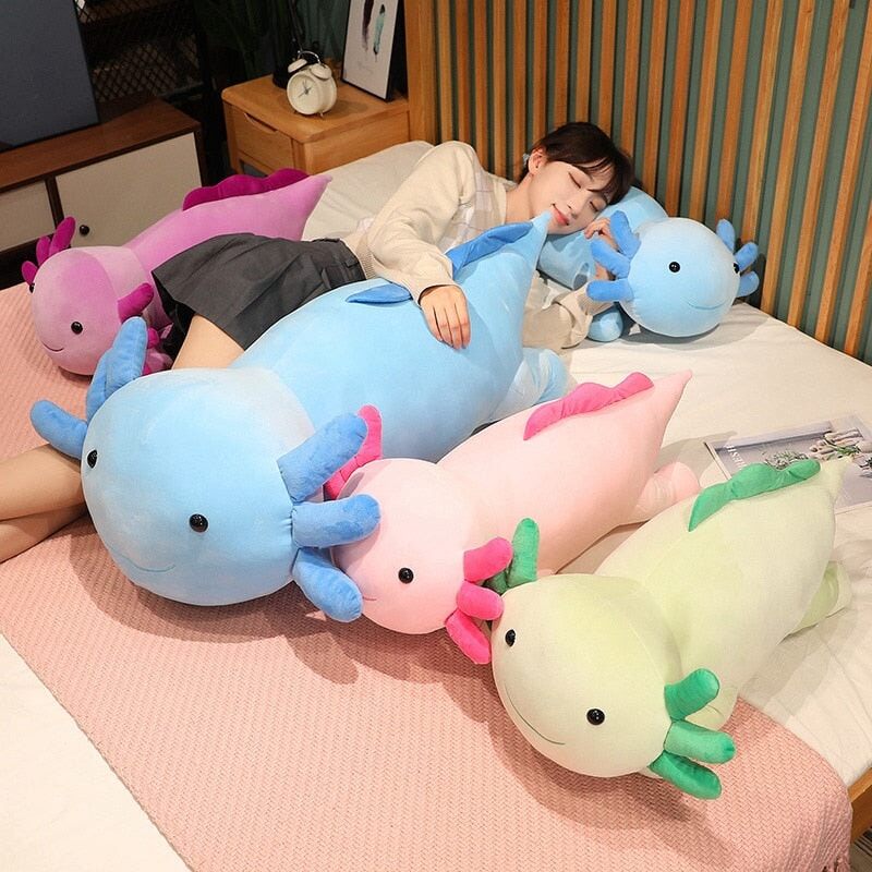 Adorable Kawaii Axolotl Salamander Plush Family