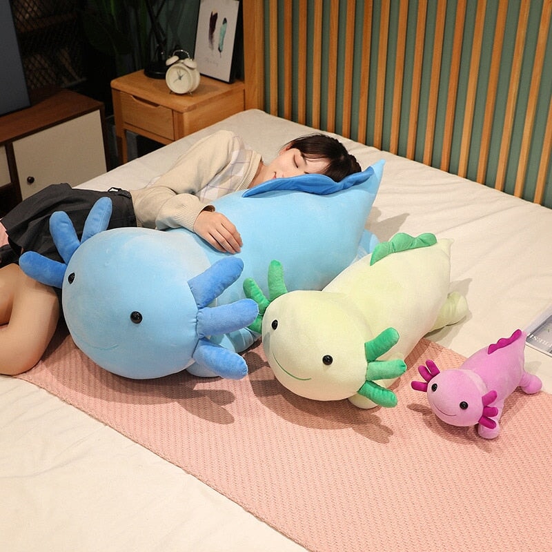 Adorable Kawaii Axolotl Salamander Plush Family