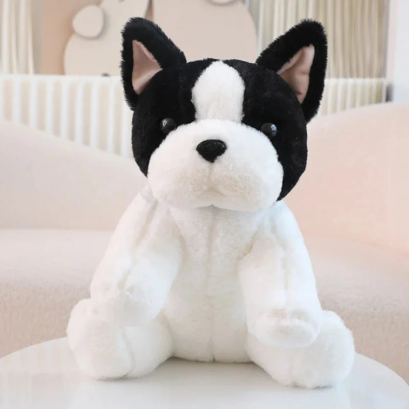 Adorable Beige and White French Bulldog Plush Toys