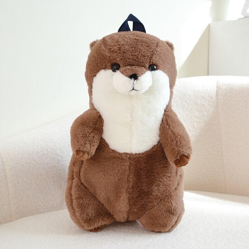 Adorable Brown Otter Plush Backpack - Perfect for Cute Adventures!