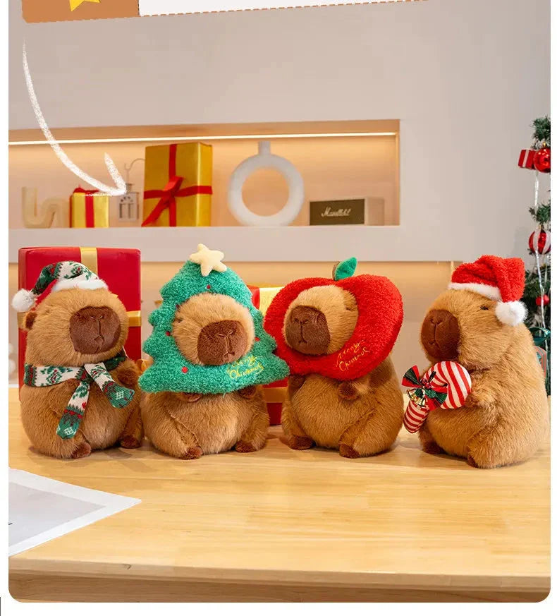 Adorable Kawaii Capybara Plushies for a Festive Christmas Celebration!