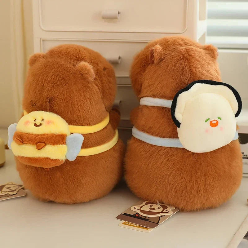 Adorable Kawaii Capybara Plush with Stylish Backpack Collection