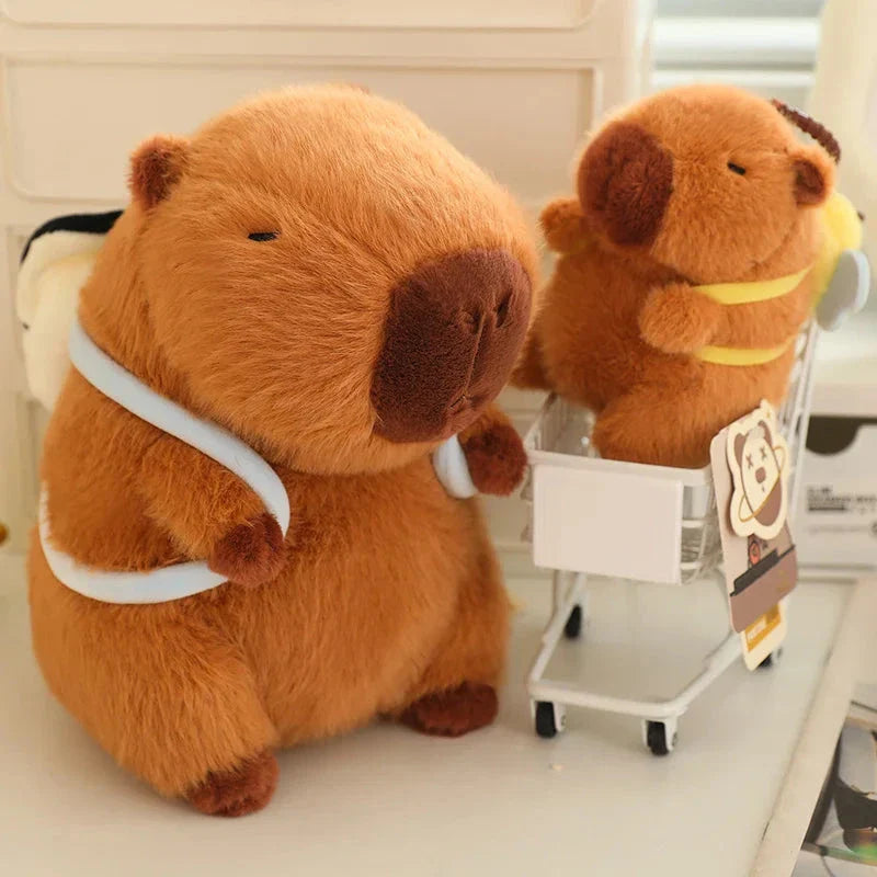 Adorable Kawaii Capybara Plush with Stylish Backpack Collection