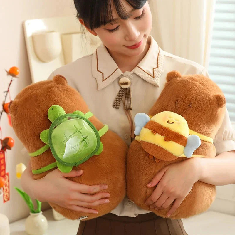 Adorable Kawaii Capybara Plush with Stylish Backpack Collection