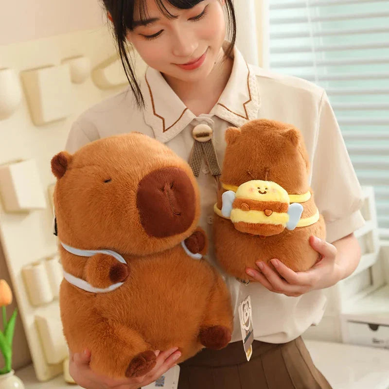Adorable Kawaii Capybara Plush with Stylish Backpack Collection