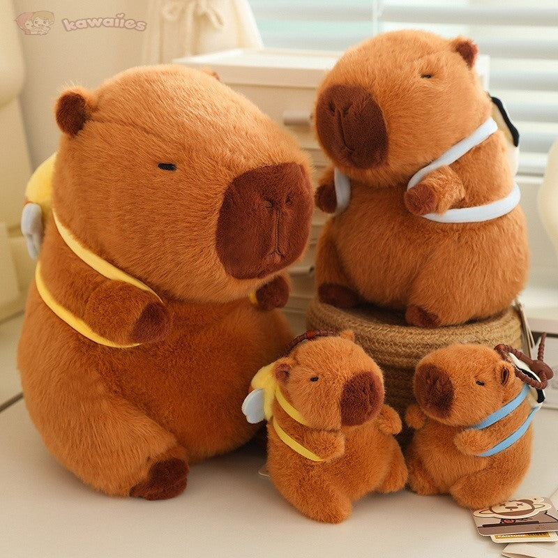 Adorable Kawaii Capybara Plush with Stylish Backpack Collection