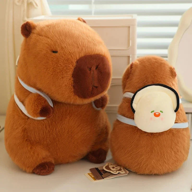 Adorable Kawaii Capybara Plush with Stylish Backpack Collection