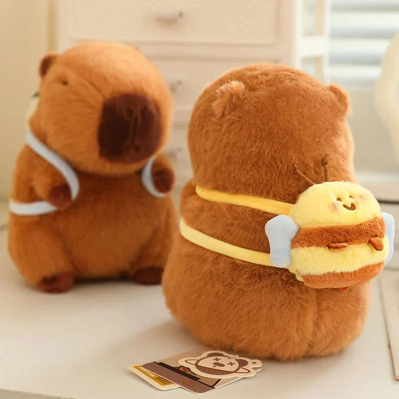 Adorable Kawaii Capybara Plush with Stylish Backpack Collection