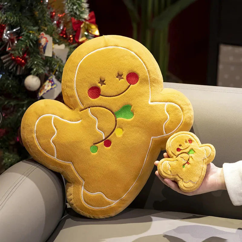 Adorable Kawaii Christmas Snowman & Gingerbread Man Plush Toys