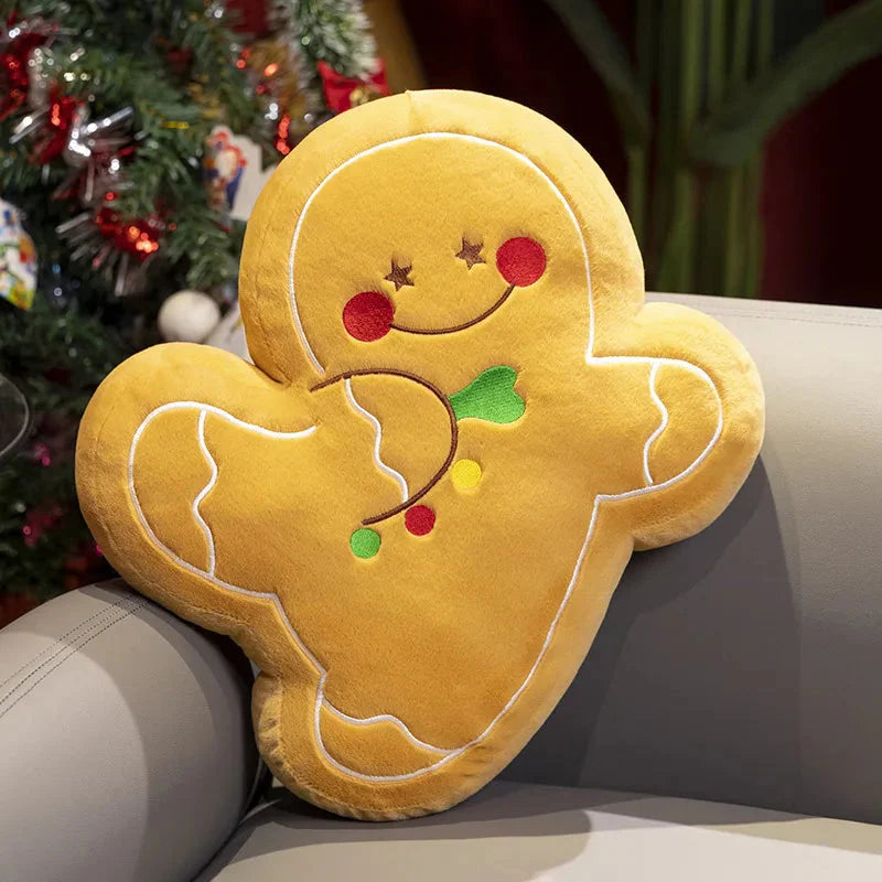 Adorable Kawaii Christmas Snowman & Gingerbread Man Plush Toys