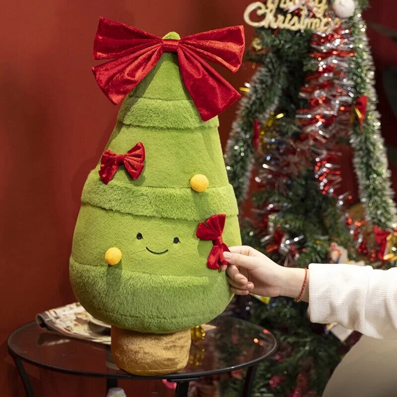 Adorable Kawaii Christmas Tree Wreath Plush Door Decor