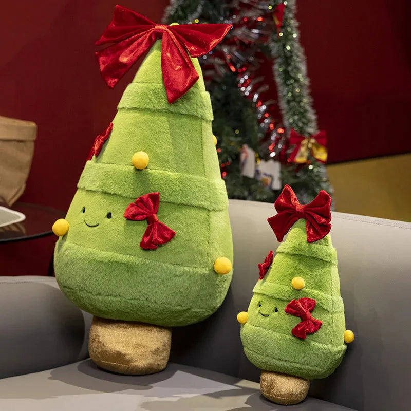 Adorable Kawaii Christmas Tree Wreath Plush Door Decor