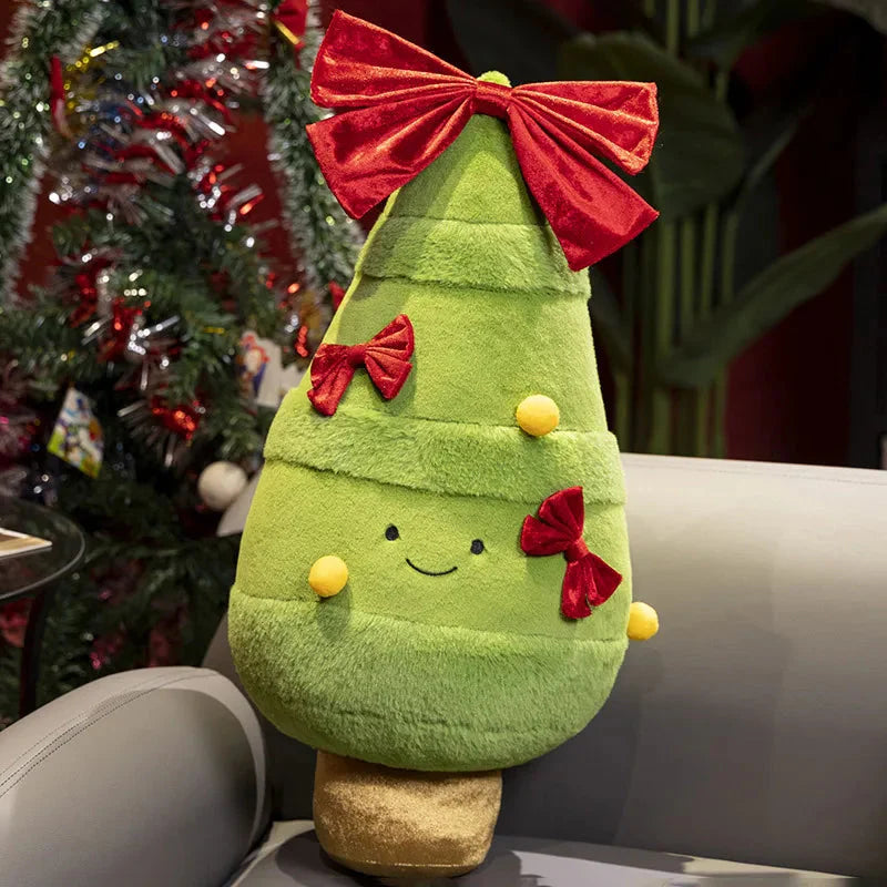 Adorable Kawaii Christmas Tree Wreath Plush Door Decor