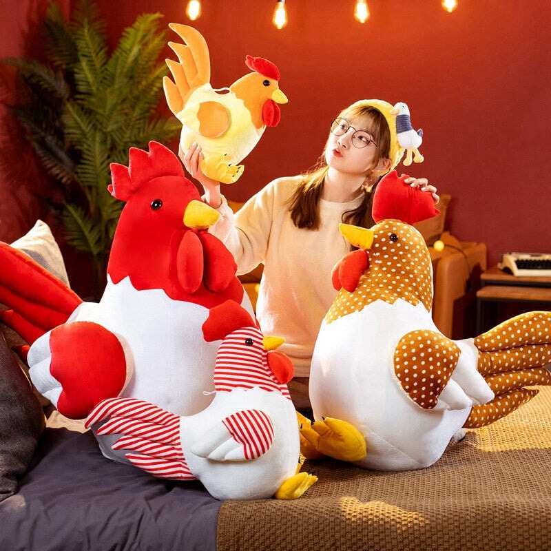 Adorable Chubby Chicken Plushie Family!