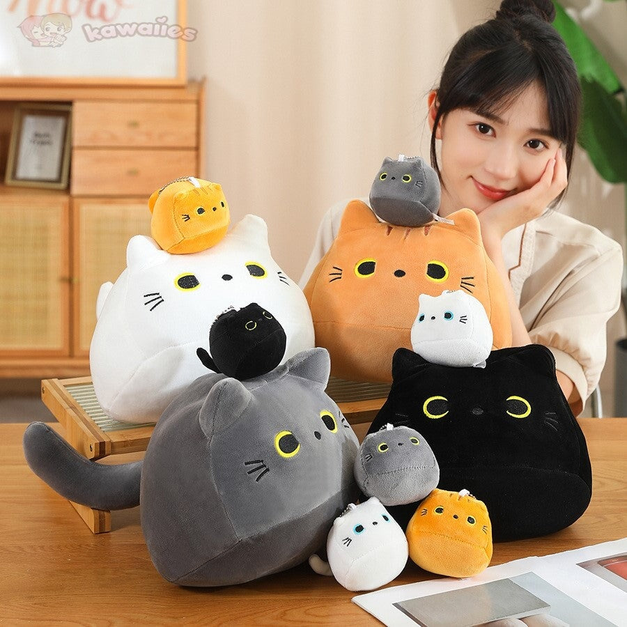 Adorable Chunky Cat Plushies Featuring Cute Kittens