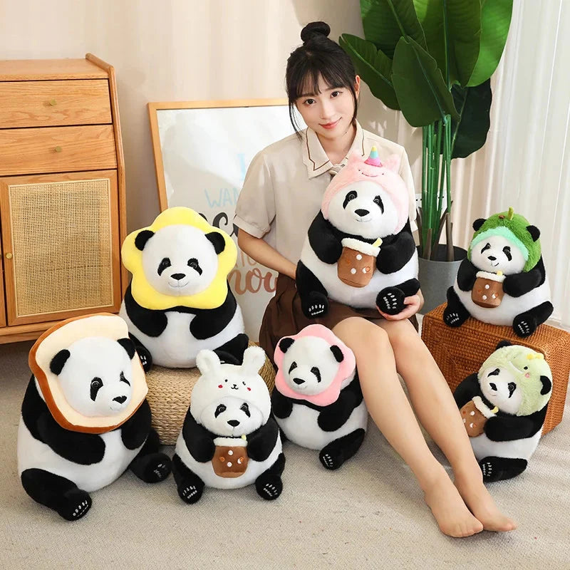 Adorable Chunky Panda Plushie Collection