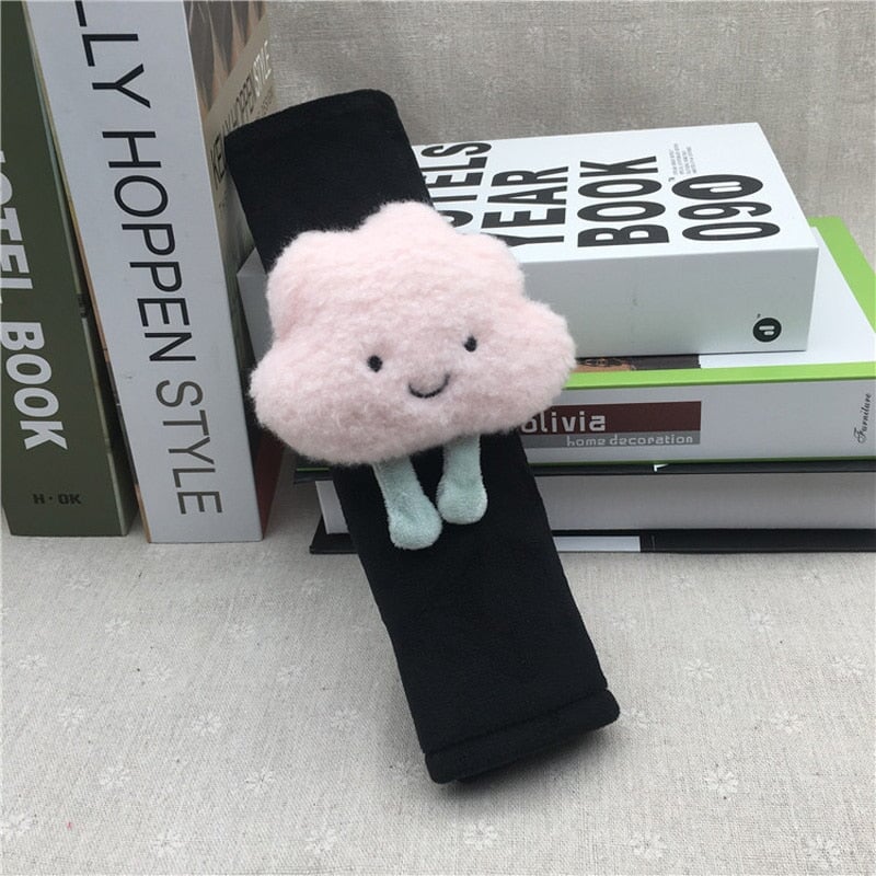 Adorable Kawaii Cloud Plush Car Seat Belt Strap Cover - Ultimate Comfort Accessory!