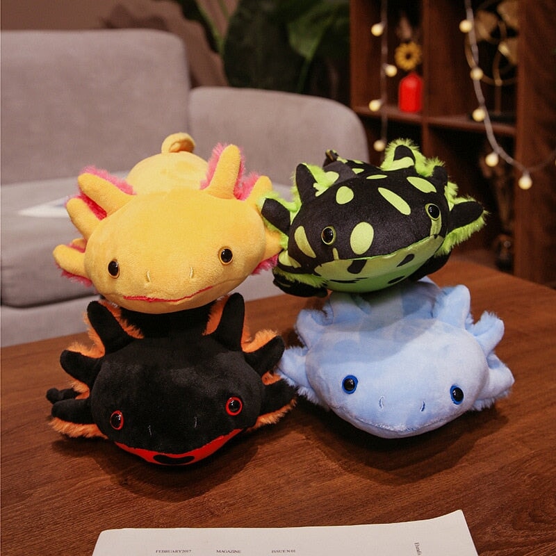 Adorable Colorful Axolotl Plushie Family - Kawaii Cuteness Overload!