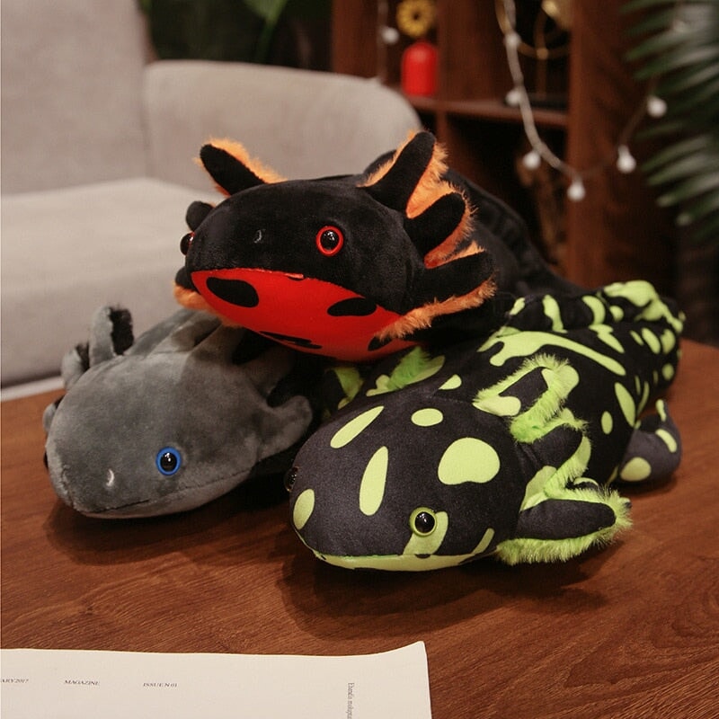Adorable Colorful Axolotl Plushie Family - Kawaii Cuteness Overload!