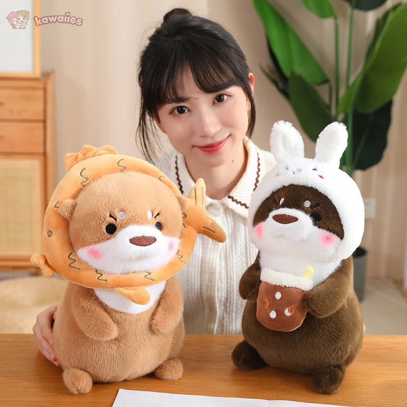 Adorable Dress-up Otter Plush Toy