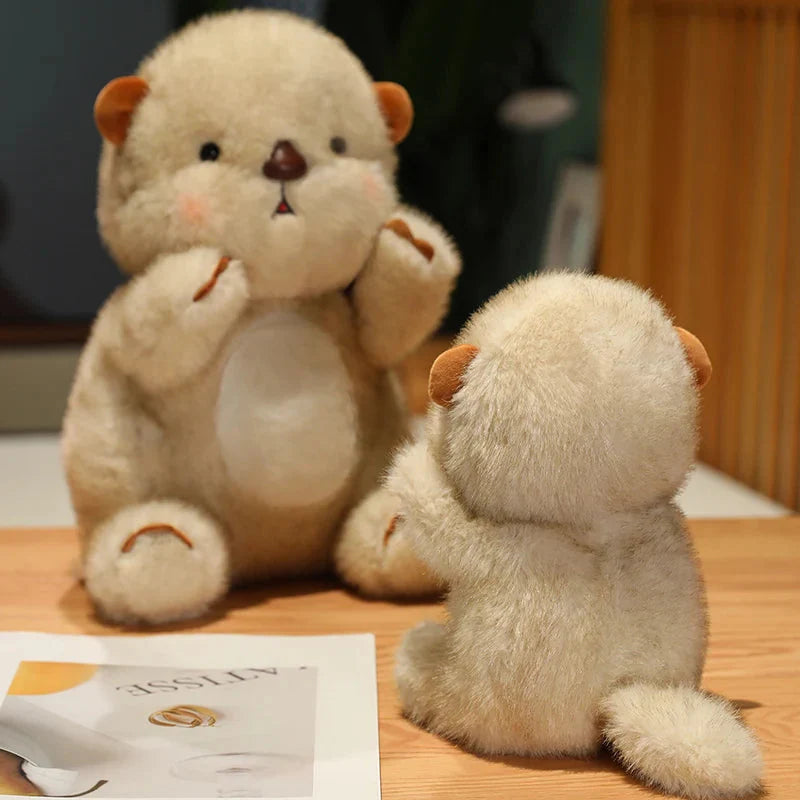Adorable Fluffy Blushing Otter Stuffed Animal