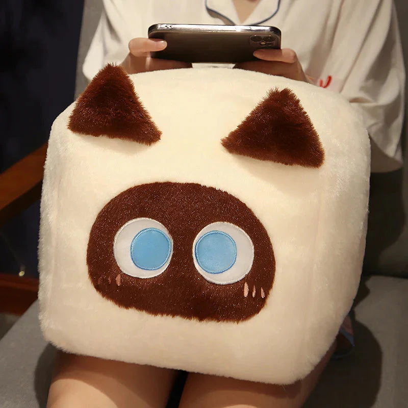 Adorable Fluffy Cube Cat Plushie Collection