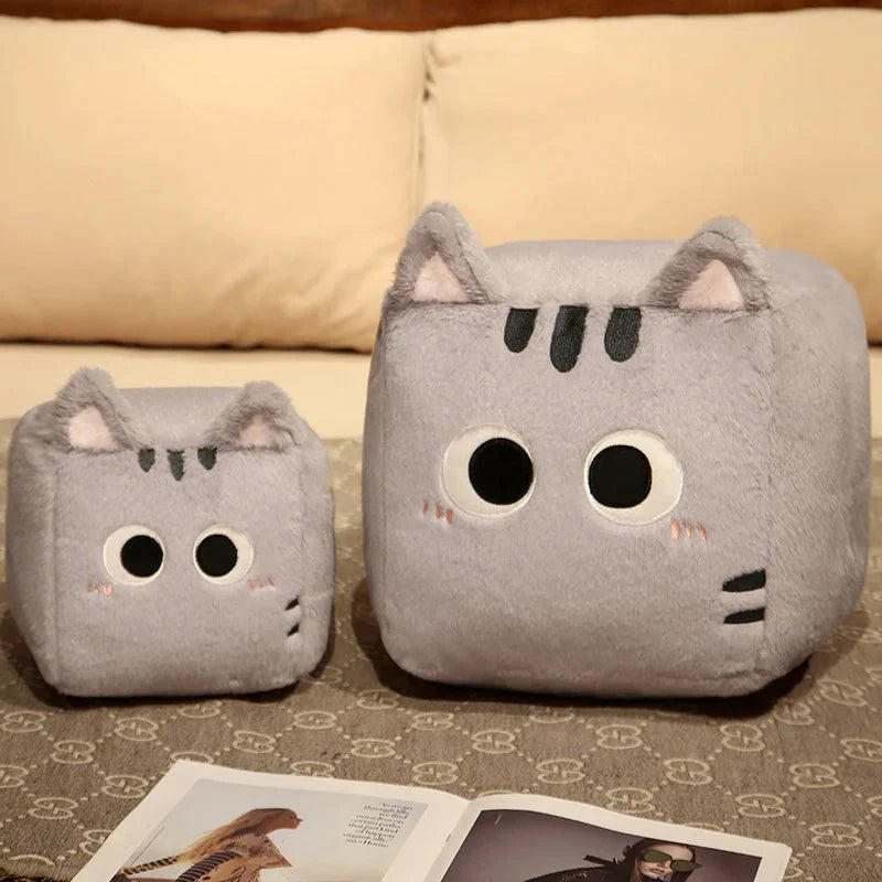 Adorable Fluffy Cube Cat Plushie Collection