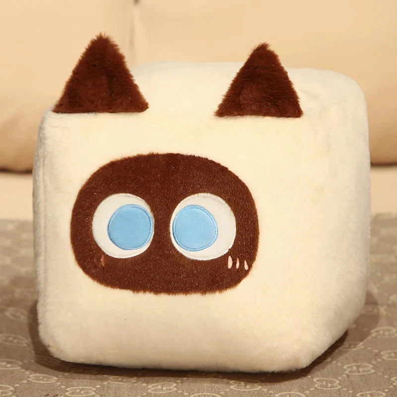 Adorable Fluffy Cube Cat Plushie Collection