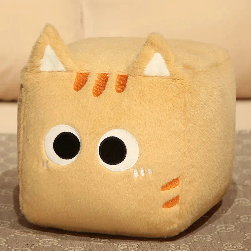 Adorable Fluffy Cube Cat Plushie Collection