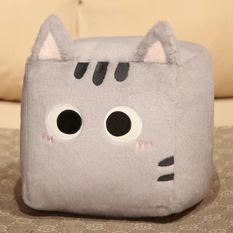 Adorable Fluffy Cube Cat Plushie Collection